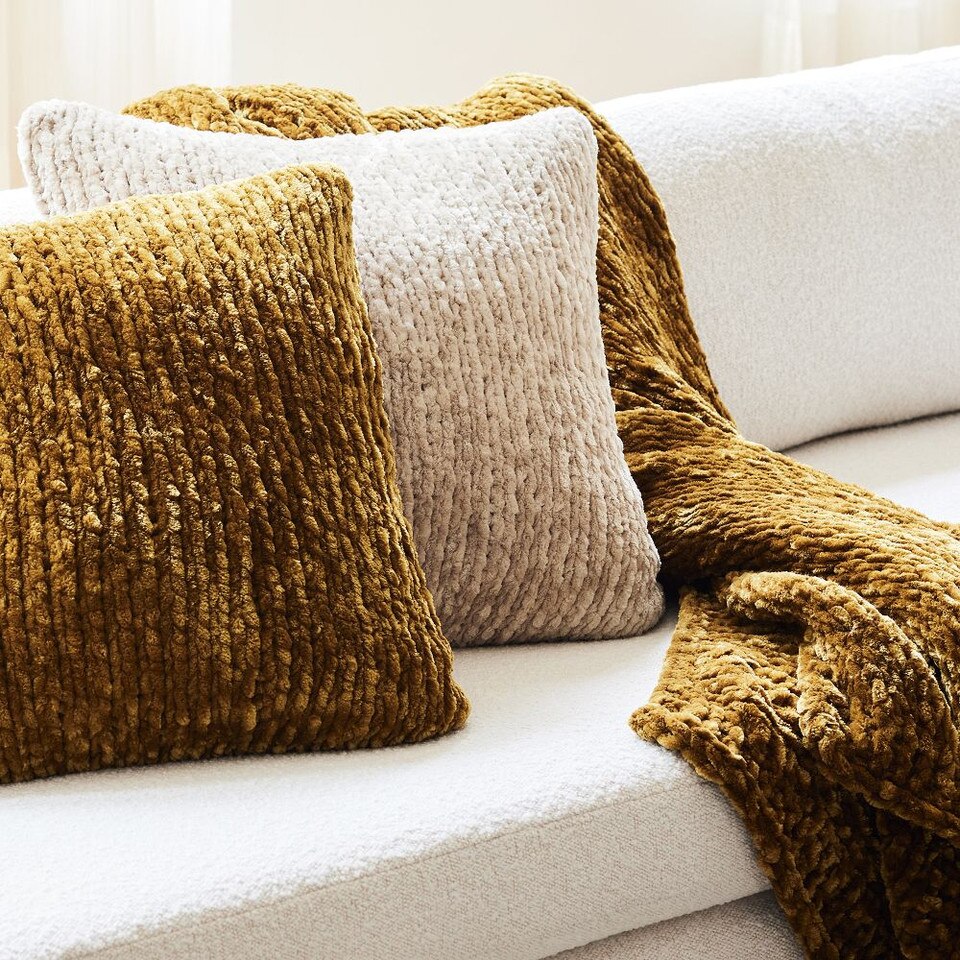 Chunky Luxury Chenille Throw West Elm UK